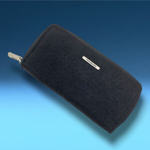 Travelon RFID Blocking Full Zip Travel Wallet Continental Organizer Black Nylon